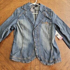 NWT MIXIT Melrose Wash Denim Jacket